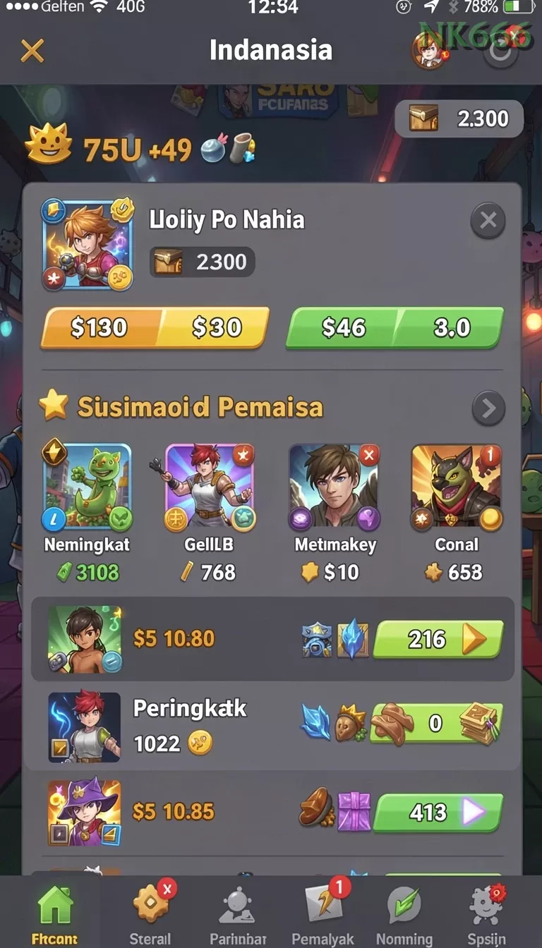 Cuplikan layar SVIP5 — menu navigasi